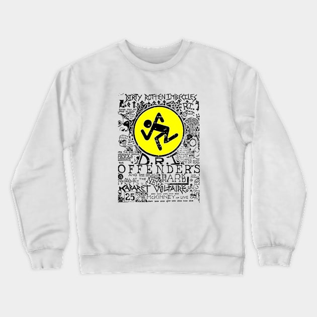 DRI Punk Thrash Crewneck Sweatshirt by Geometc Style